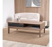 Pacific Lifestyle 2 Drawer Black And Natural Acacia Wood Coffee Table