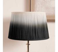 Ruma Black Ombre Pleated Tapered Lamp Shade for Table Lamps | Size: 10 inches Ruma Black 10 inches