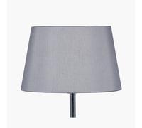 Pacific Lifestyle 25Cm Steel Grey Oval Polysilk Tapered Shade