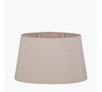 Pacific Lifestyle 25Cm Taupe Oval Ellipse Polysilk Tapered Shade