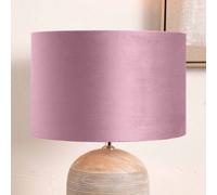Pacific Lifestyle 30Cm Blush Velvet Cylinder Table Lampshade