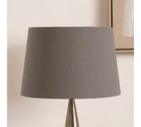 Pacific Lifestyle 30Cm Grey Linen Tapered Cylinder Table Lampshade Modern Self Lined Lamp Shade