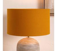 Pacific Lifestyle 30Cm Mustard Yellow Handloom Cylinder Table Lampshade