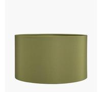 Sage Green Cylinder Cotton Lampshade for Table Lamps 14 inch | Drum Lamp Shade for Living Room Standard Lamps (Sage Green, 35cm Diameter)