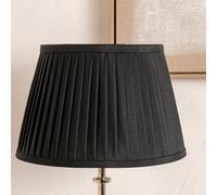 Pacific Lifestyle 40Cm Black Poly Cotton Pleated Lampshade For Table Lamps
