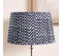 Pacific Lifestyle 45Cm Blue Chevron Tapered Pleat Table Lampshade