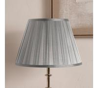 Pacific Lifestyle 45Cm Grey Silk Box Pleat Empire Table Floor Lampshade