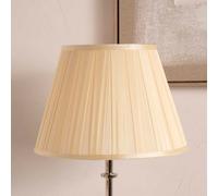 Pacific Lifestyle 45Cm Light Cream Silk Box Pleat Empire Table Floor Lampshade