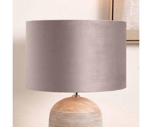 Pacific Lifestyle 45Cm Taupe Cylinder Table Lampshade Elegant Drum Floor Lamp Shade