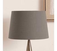 Pacific Lifestyle 50Cm Grey Linen Tapered Cylinder Table Lampshade Modern Self Lined Floor Lamp Shade
