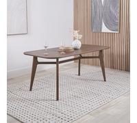 Pacific Lifestyle 6 Seater Dark Wood Retro Dining Table