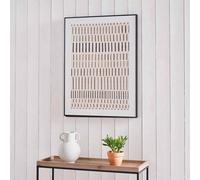 Pacific Lifestyle Abstract Black Strip Canvas With Frame