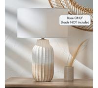 Pacific Lifestyle Amalia Natural Ombre Textured Stoneware Tall Table Lamp Base