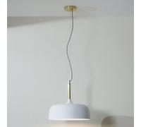 Pacific Lifestyle Anke Matt White Domed Metal Pendant