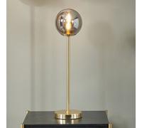 Pacific Lifestyle Arabella Smoked Glass Orb And Gold Metal Table Lamp