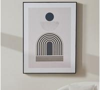 Pacific Lifestyle Art Deco Print With Linear Gold Detail And Black Frame
