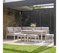 Pacific Lifestyle Aruba 9 Seater Outdoor Corner Seating Set Grey