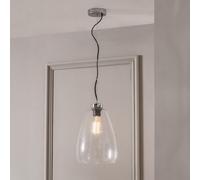 Pacific Lifestyle Beja Organic Shape Tall Clear Bubble Glass Pendant