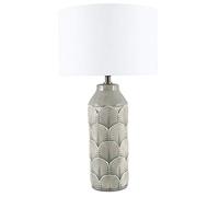Pacific Lifestyle Bethan Embossed Ceramic Table Lamp (Grey)