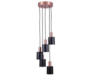 Pacific Lifestyle Biba Black And Antique Copper 5 Drop Pendant