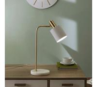 Pacific Lifestyle Biba Marble Footed White And Gold Table Lamp