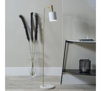 Pacific Lifestyle Biba White And Gold Table Lamp With Adjustable Head And Marble Base