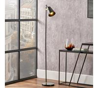 Pacific Lifestyle Black And Brushed Brass Task Floor Lamp