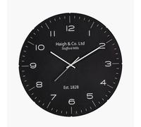 Pacific Lifestyle Black And Silver Dome Glass Wall Clock