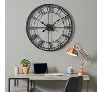 Pacific Lifestyle Black Metal Round Wall Clock Large
