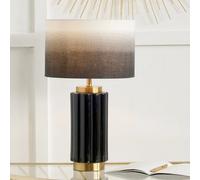 Leighton Scalloped Ceramic Table Lamp black