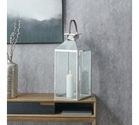 Pacific Lifestyle Black Stainless Steel And Glass Large Lantern