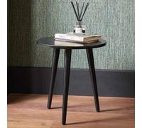 Pacific Lifestyle Black Wood Small Accent Round Table