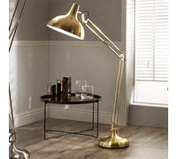 180cm Brass Oversized Industrial Floor Lamp Brass