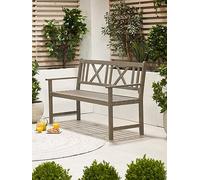 Pacific Lifestyle Cambridge Antique Grey Outdoor 3 Seater Acacia Wood Bench One Colour