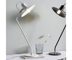 Pacific Lifestyle Camden Matt White Metal Angle Arm Task Table Lamp