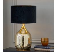 Pacific Lifestyle Champagne Gold Glass Dual Light Table Lamp