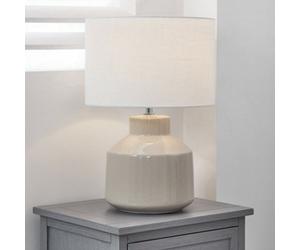 Pacific Lifestyle Cream Crackle Effect Table Lamp