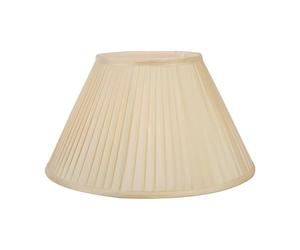 Pacific Lifestyle Cream Empire Pleated Silk Lampshades for Table Lamps | Ivory Traditional Tapered Lamp Shades for Floor Lamp… (Cream, 50cm Diameter)