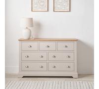 Pacific Lifestyle Cream Pine And Oak Wood 7 Drawer Unit