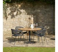 Pacific Lifestyle Dakota Black Outdoor 4 Seater Dining Set