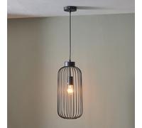 Pacific Lifestyle Dania Matt Black Metal Wire Tall Pendant