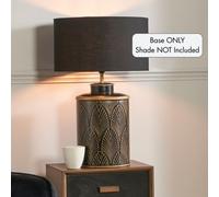 Pacific Lifestyle Deco Black Geo Art Deco Hand Painted Table Lamp Base