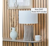 Pacific Lifestyle Devony Taupe Pleated Ceramic Table Lamp Base