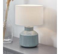 Pacific Lifestyle Duck Egg Blue Crackle Effect Table Lamp