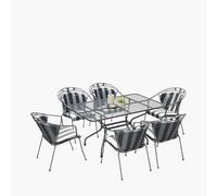 Pacific Lifestyle Elegance Rectangular 6 Seater Dining Set With Cushions