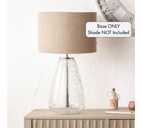 Pacific Lifestyle Elysia Bubble Glass And Silver Metal Table Lamp Base