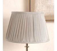 Pacific Lifestyle Empire Pleat Lampshade for Table Lamps | Cotton Knife Pleat Shade for Standard Lamps | Contemporary Tapered Pleated Lamp Shade for Living Room Lamps (Taupe, 35cm Diameter)