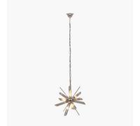 Pacific Lifestyle Estella Smoke Glass And Silver Metal Starburst Pendant
