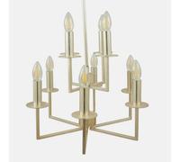 Pacific Lifestyle Giry Antique Silver Leaf Metal Multii Arm Chandelier Pendant