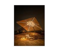 Pacific Lifestyle Glow Challenger T2 3M Square Taupe Free Arm Parasol One Colour